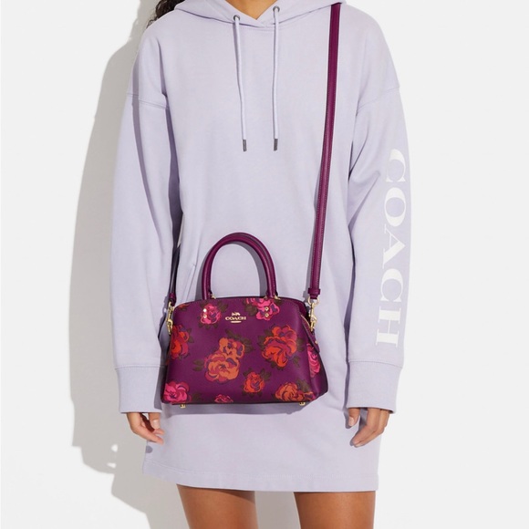 COACH Mini Lillie Jumbo Floral Satchel - Picture 12 of 14